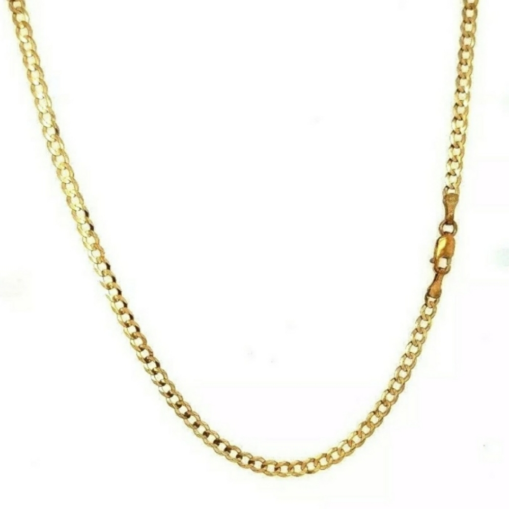 10kt real solid gold cuban link chain